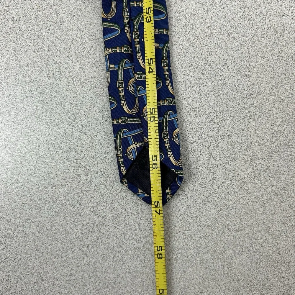 Brooks Brothers Makers Silk Tie Blue Belt‎ Design 57